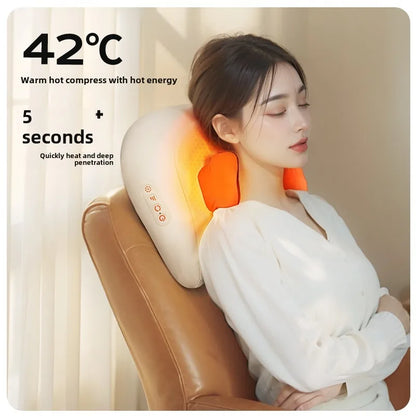 SomaWell 6D Smart Neck & Shoulder Massager – Heated Shiatsu Pillow