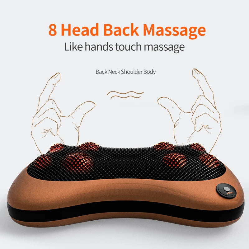SomaWell Shiatsu Head & Neck Massager – Multifunctional Heated Cushion