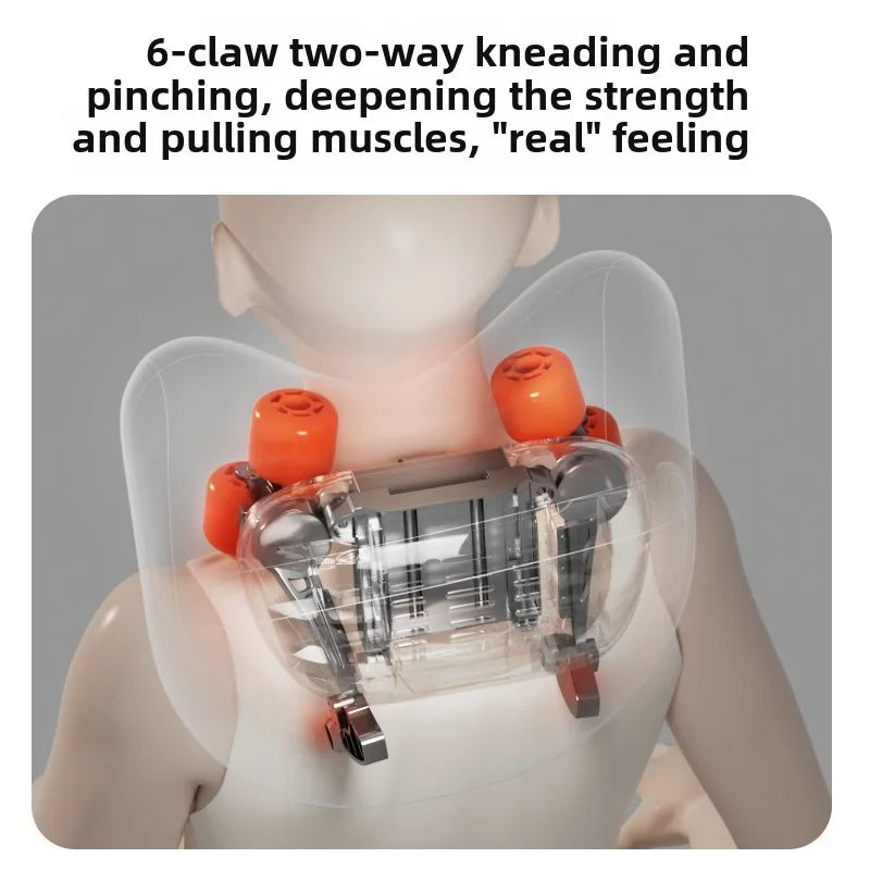 SomaWell 6D Smart Neck & Shoulder Massager – Heated Shiatsu Pillow