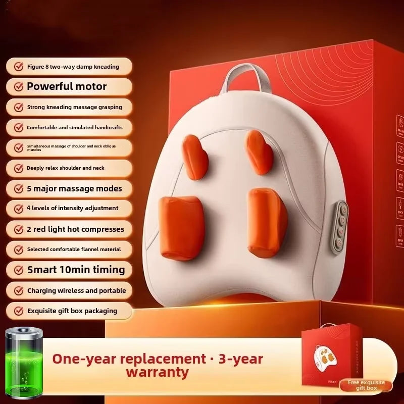 SomaWell 6D Smart Neck & Shoulder Massager – Heated Shiatsu Pillow